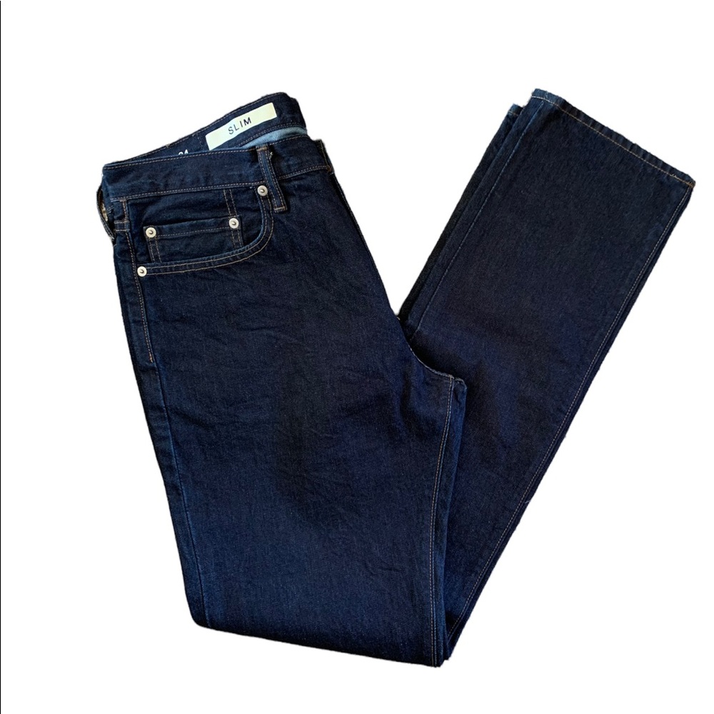 GAP dark washed NWOT Slim 1969 jeans straight leg men’s TALL 36 x 36